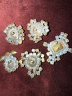 Lot Of 5 Outstanding  Czech Vintage Style Glass Rhinestone Button