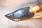 Knapped Dacite Bowie Knife Flint Knapping Black Powder Mountain Man Coa