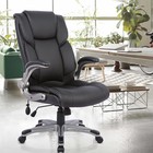 Colamy High Back Executive Office Chair - Padded Leather Ergonomic Computer D   