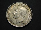 Vintage  King George Vi 1942 Two Shillings  Uk Great Britain England Silver Coin