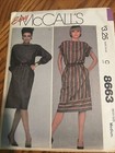 1983 Mccalls 8663 Vintage Sewing Pattern Womens Dress Size Medium