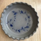 Salmon Falls Stoneware Blue Vine 9    Fluted Pie Dish 