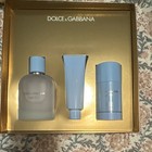 Dolce gabbana Light Blue Pour Homme Men s Edt Spray Gift Set 3-piece