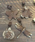 Vintage Tablecloth Weights   Clips Lot - Set Of 12  cast Iron   Plastic 