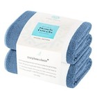 Bath Sheet Towels  Large Size 35x70  Lt Blu Cabana Stripe 2 Pk  Highly Absorbent
