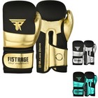 Fistrage Boxing Gloves Metallic Leather Mma Training Muay Thai Kick Boxing Mitts