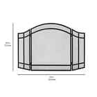      New  Black Steel 3-panel Fireplace Screen     Elegant   Sturdy     Fast Shipping 