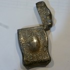 Antique 3d Floral Sterling Silver Match Safe 