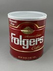 Vtg Folgers Mountain Grown Coffee Can Tin 3 Pc Lot - 13 Oz    26 Oz      39 Oz 