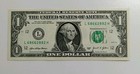 4 Sequential Dollar Bills Crisp Bleed Through Error On All 4
