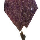 Set Of Two Vintage Borcata Table Runners Brown And Burgundy W  Tassels