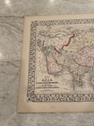 Antique C  1871 Asia London India China Japan Mitchell Map 12 5x15 25   