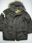 Golden Fleece Vtg 50s 60s Brown Fur Hood Quilted Flight Jacket Coat Men s M L