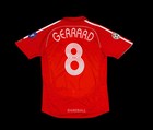 Gerrard  8 Liverpool Final Champions League 2006-2007 Short Sleeve Red Jersey