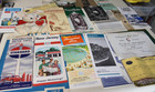 Large Vintage Lot Travel Brochures Road Maps Postcards