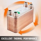 Vevor Heat Exchanger Brazed Plate Heat Exchanger 40 Plate Heat Exchanger For