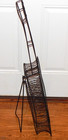 Vintage 1990 s Guitar Shaped Black Metal Cd dvd Media Rack Holder Boho Music Art