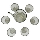 Vintage Libbey Silver Band Cocktail Martini Bar Set 6 Glasses Mix Pitcher