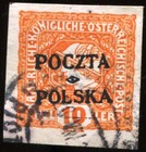Poland 1919 Austria Newspaper Stamp Overprinted Poczta Polska Scott p4 Used  577