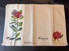 Set 4 Vintage Linen Cotton Blend Placemats Waratah Australia Flower