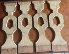 4 Old Architectural Wood Flat Porch Balusters Posts Cream yellow