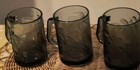 Mcdonald s Smoke Gray Glass Character Mugs Set Of 3 Ronald Hamburglar Grimace