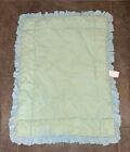 2003 Care Bear Baby Blanket Vintage Quilted Blue Stars Ruffled