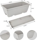 8pcs Window Box Planter rectangle Plastic Vegetable Flower Planters Boxes