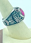 Vtg 1982 Central High School Detroit Men   s Class Ring John Roberts Siladium 8 75