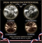2025   2026 P d Semiq Declaration Of  Independence   Lincoln 1c Last Issue Unc