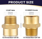 G 1 2  bsp  Female Thread To Us Npt G 1 2  bsp    F 1 2  M  Brass 