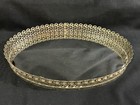 Vintage Gold Filigree Oval Mirror Vanity Tray Hollywood Regency 13 25    X  9 5   