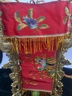 Vintage Chinese Palace Lantern Embroidered Hanging Gold Tassels 16   