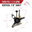 Annovi Reverberi 7 8  Shaft  2800psi  2 5 Gpm  3-bolt Pressure Washer Water Pump