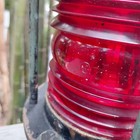 Antique Electric Brass Bronze Battleship Red Fresno Lens Ship Light Unrestored 