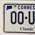 Connecticut Classic Vehicle License Plate     free         00 Uzxz  ct Classic Car Tag