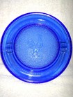 Vintage Advertising Glass Cobalt Blue Courage Beer Round Ashtray