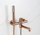 Round Handheld Sprayer Single Handle Shower Mixer Tub Tap Holder Faucet Set
