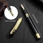 Metal Fountain Pens Set  0 5mm Luxury Fine Point Fountain Pen  With 10 2 6mm Ink