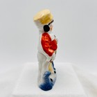 German Victorian Child Match Holder Striker Porcelain Hand Painted Antique