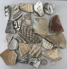 Ancient Anasazi Native American Pottery Shards B w And Corrugated Arizona L11-d