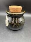 Casino Money Jar With Cork Lid Art Pottery - Vintage - 90 s - Nice Glaze 