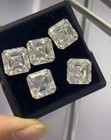5ct Natural 5pc Asscher Cut White Color Diamond Certified D Grade Vvs1  1 C4d