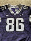 Texas Christian Tcu Horned Frogs Team Issued Football Game Jersey Nike Purple 86