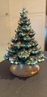 Vtg Ceramic Christmas Tree Flocked 