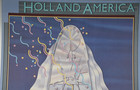 Vintage Holland America Rotterdam Silver Cruise Ship Art Print Poster White Iii