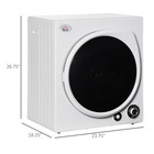 Dryer Machine  1350w 3 22 Cu  Ft  Portable Clothes Dryer W  5 Modes
