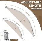Silver Curved Shower Curtain Rod 42-78 In Adjustable Bowed Shower Rods Rounded