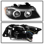 Black 2009-2012 Bmw E90 3-series Sedan Led Halo Projector Headlights Headlamps