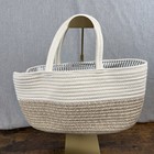 Large Baby Diaper Caddy Organizer  Cotton Rope Nursery Basket  Portable
